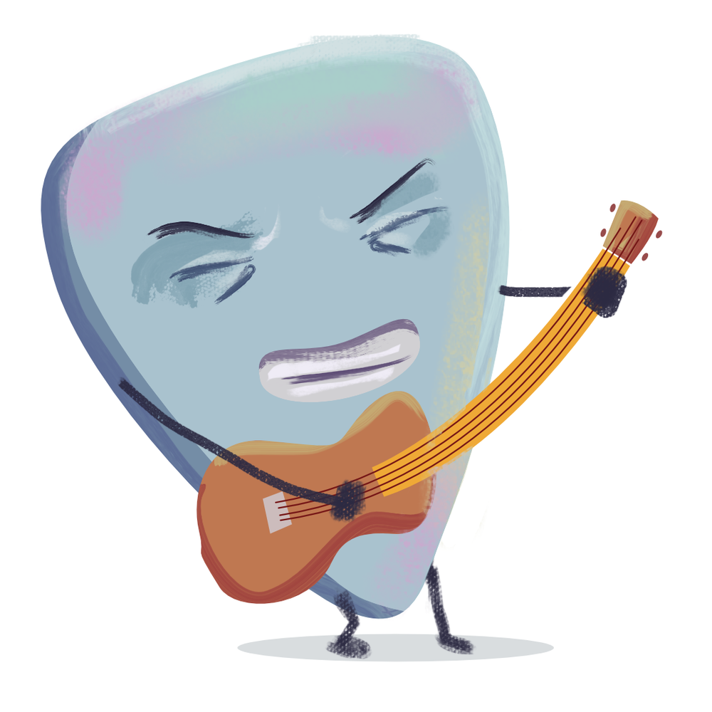 guitar pick illo